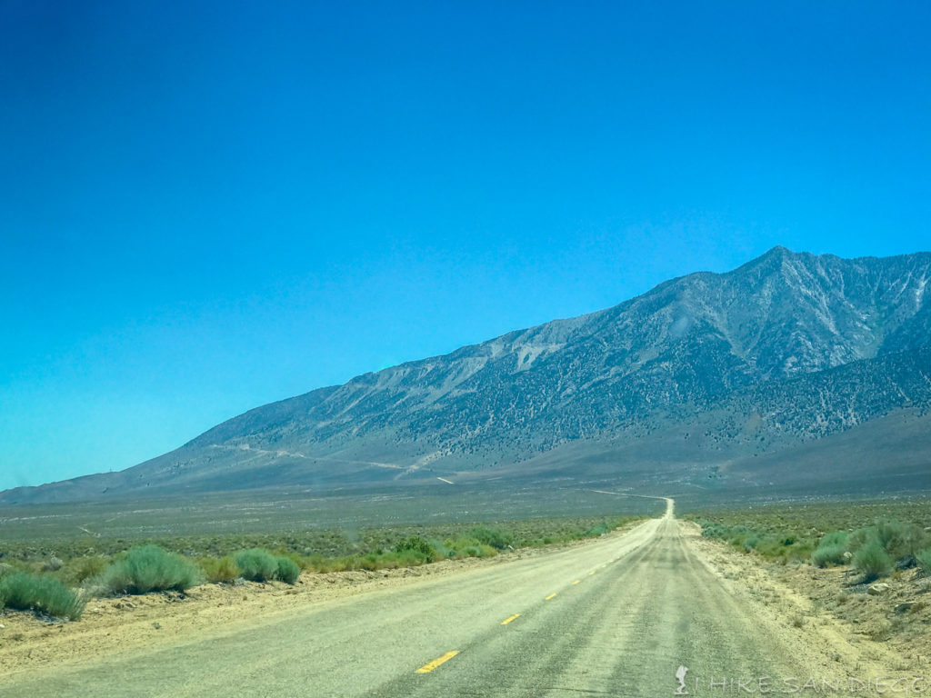 The Horseshoe Meadows road quickly ascends from the valley floor up to 10,000 feet. 