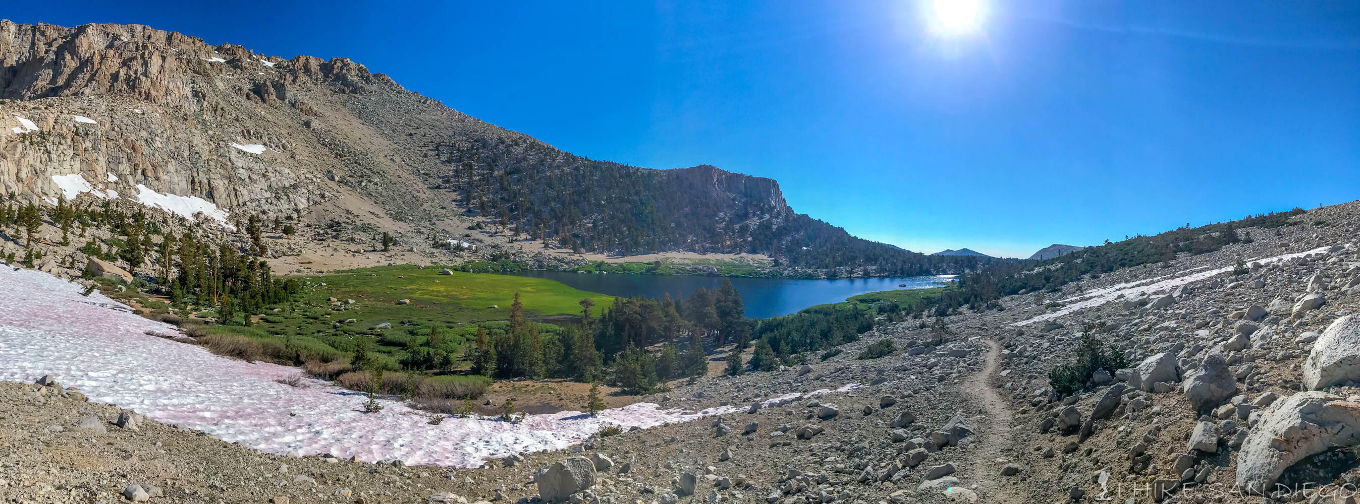 Making our way past Long Lake