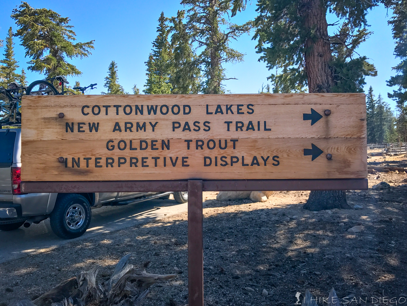 Start of the Cottonwood Lakes trail in the Horseshoe Meadows area