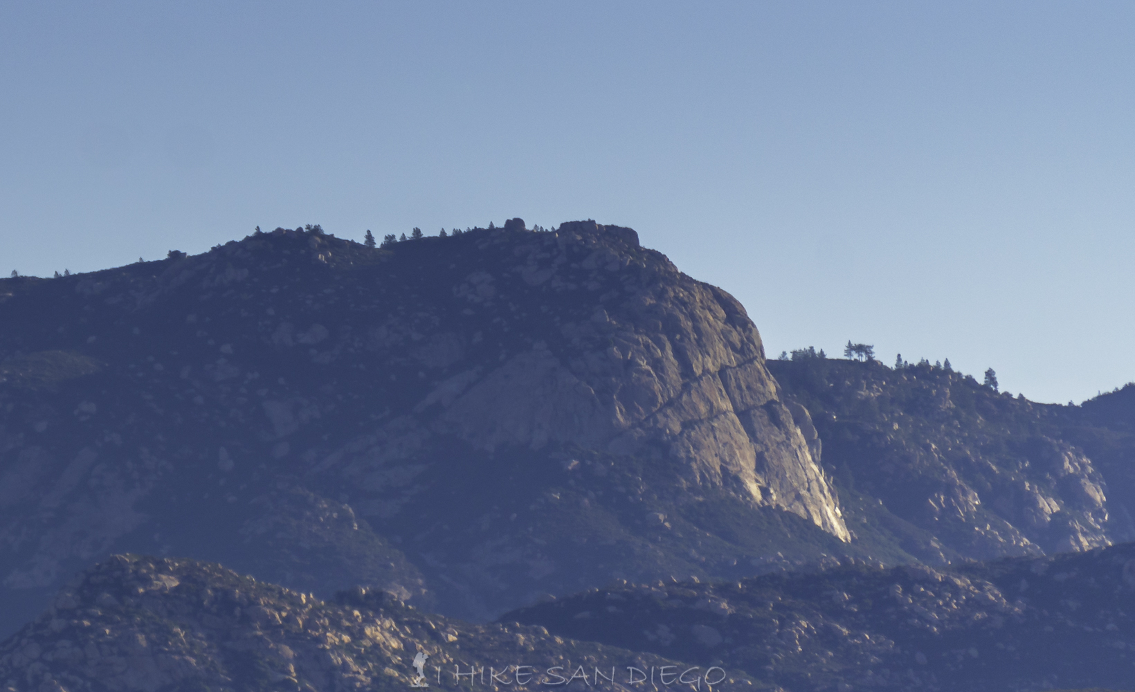 Closer view of the face of Corte Madre from the Lawsons Peak Trail