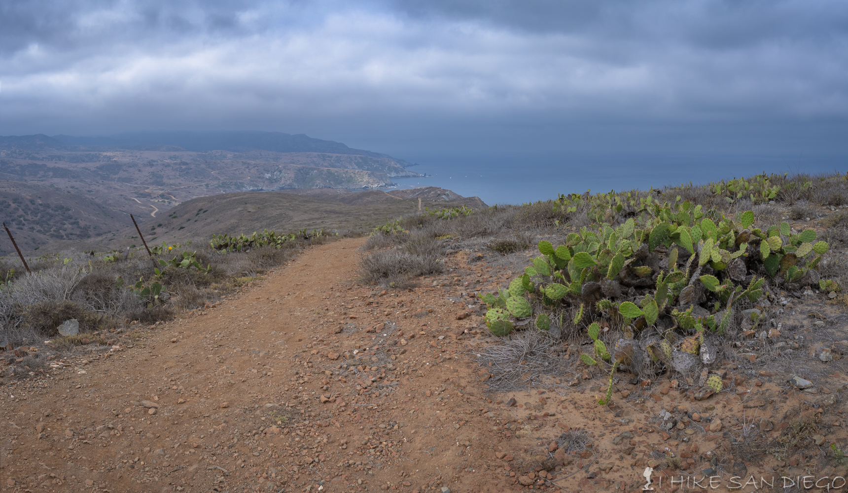 Looking back down the trail towards Little Harbor as we head up the trail towards Two Harbor