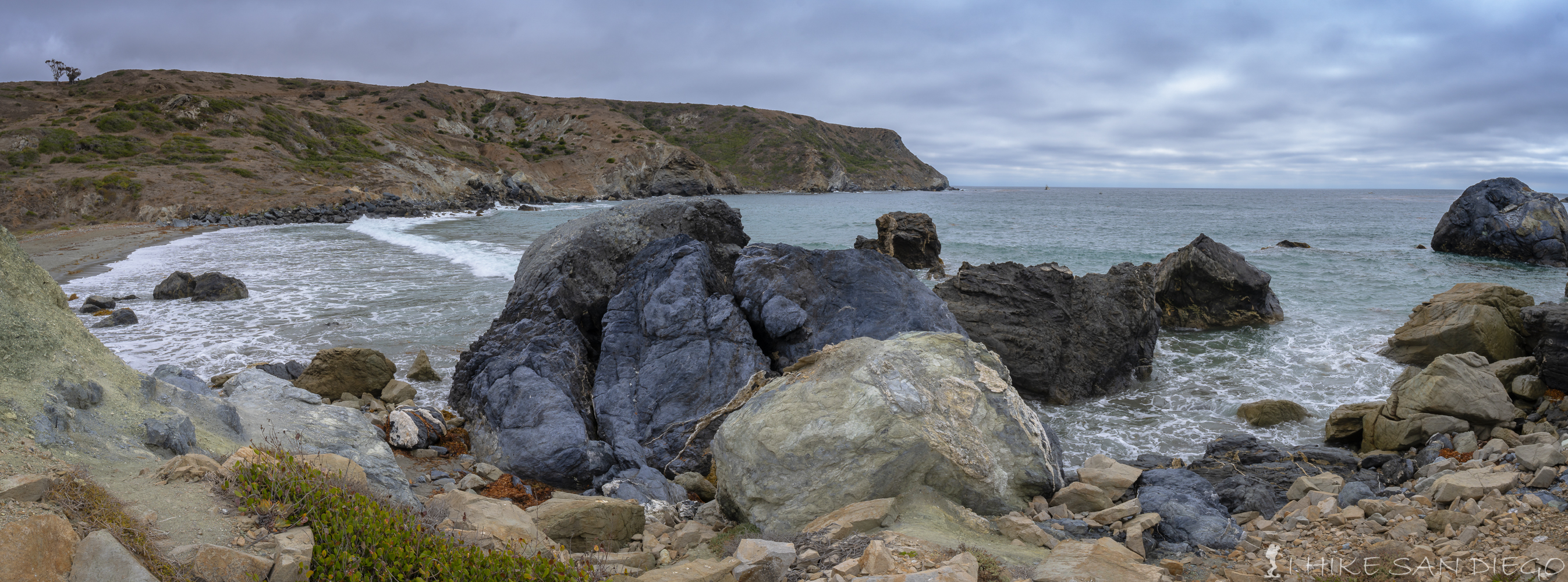 Shark Harbor is a well known surfing spot just to the left of Little Harbor