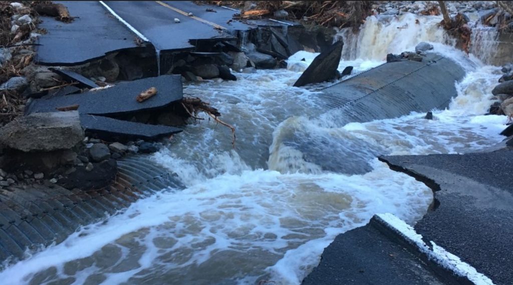 Palm Springs Tramway Road Washed Out