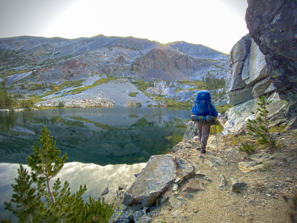 Starting the hike as we head around Dollar Lake