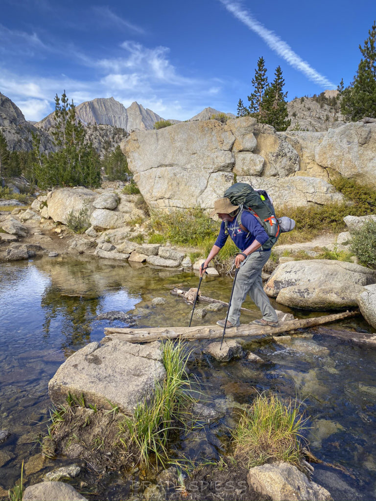 Taking advantage of the late season for an easy stream crossing