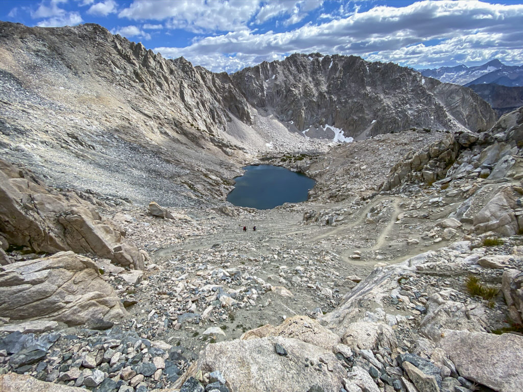 JMT couple on the way down Glen Pass