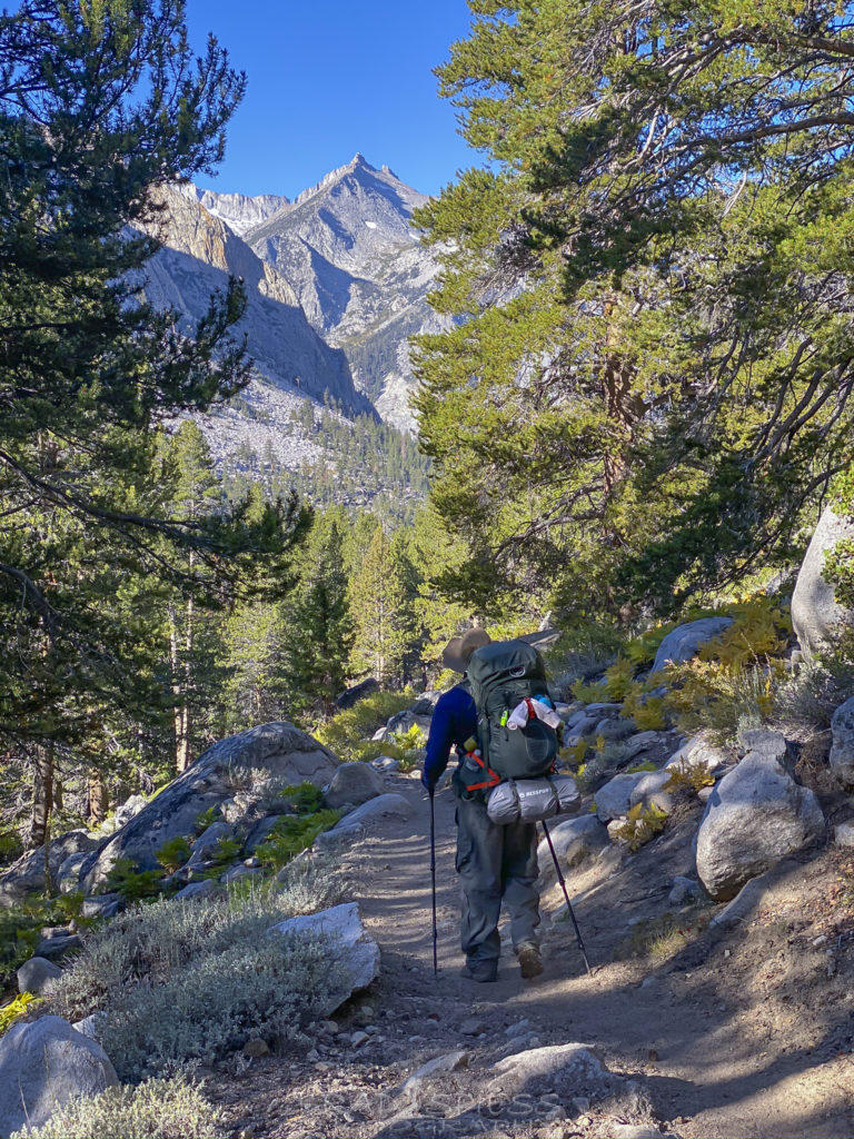 Getting back on the trail as we make our way down to Vidette Meadows