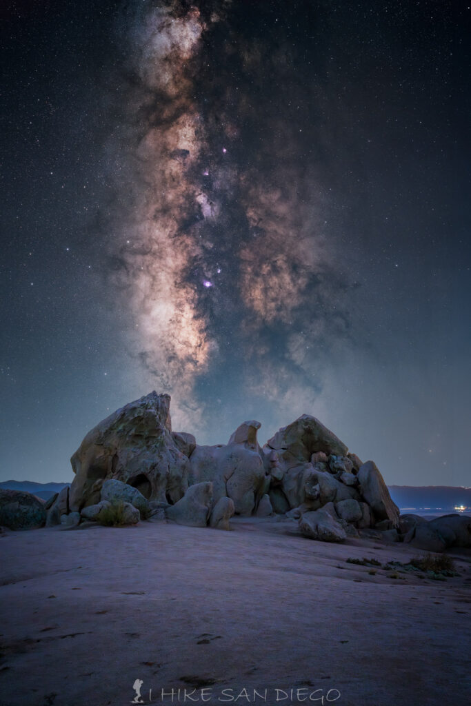 The Milky Way rising up over Eagle Rock